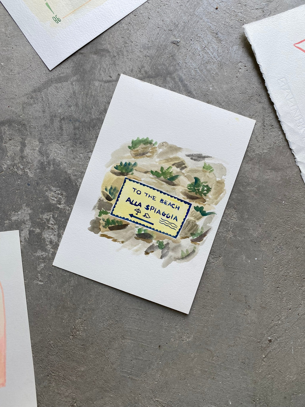 To the beach – Alla Spiaggia original artwork