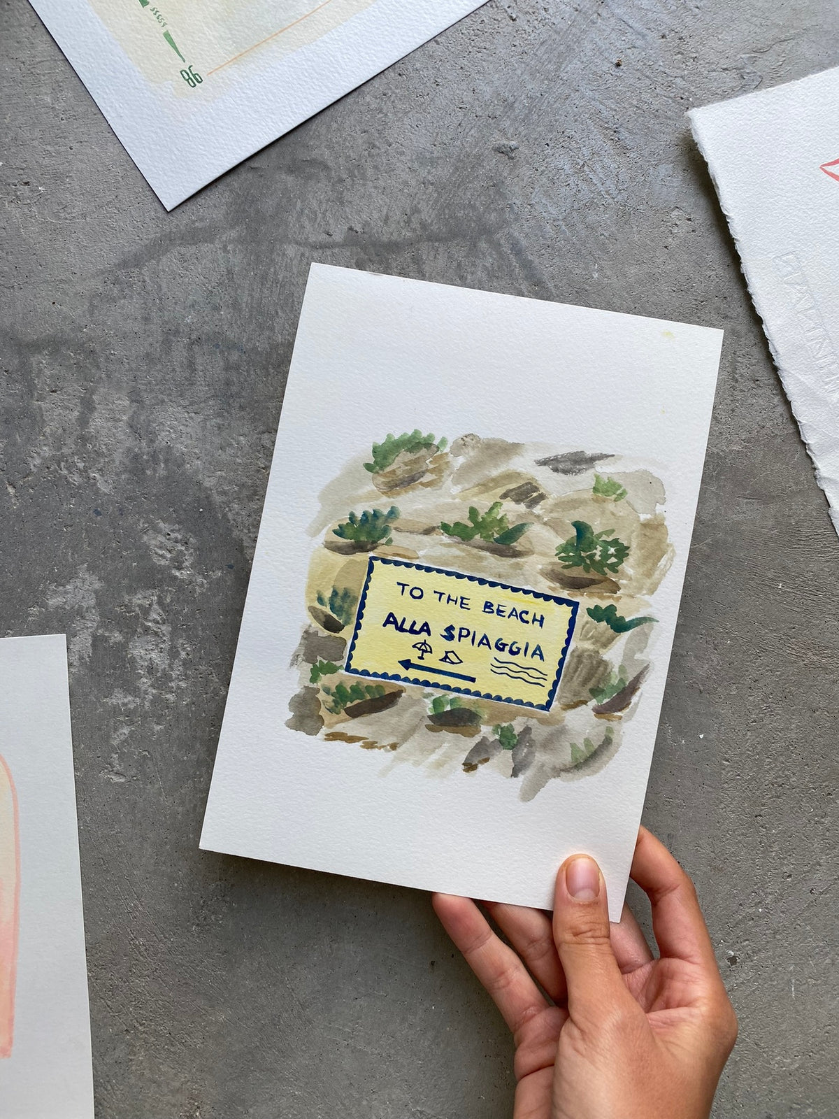 To the beach – Alla Spiaggia original artwor