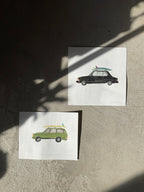 Vintage Car and Surfboards