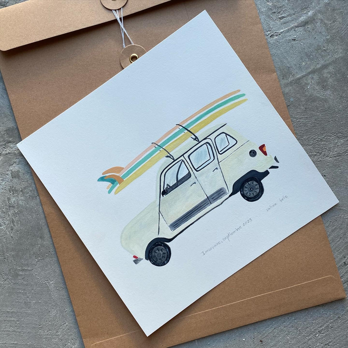 Vintage Car Illustration - Custom Made