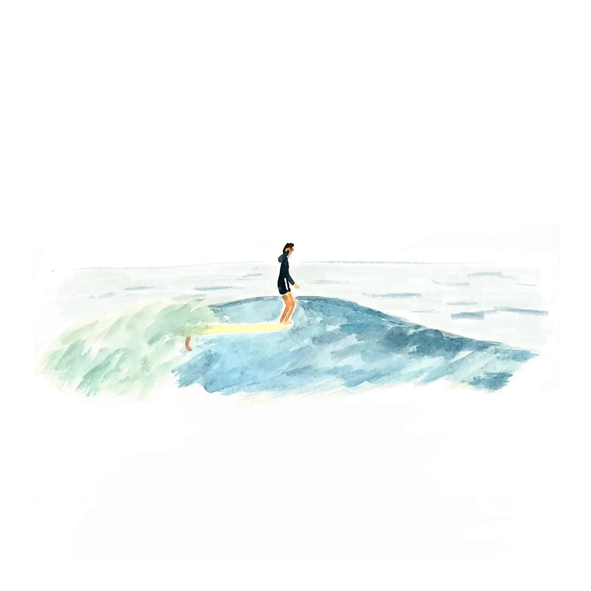 Longboard noserider illustration