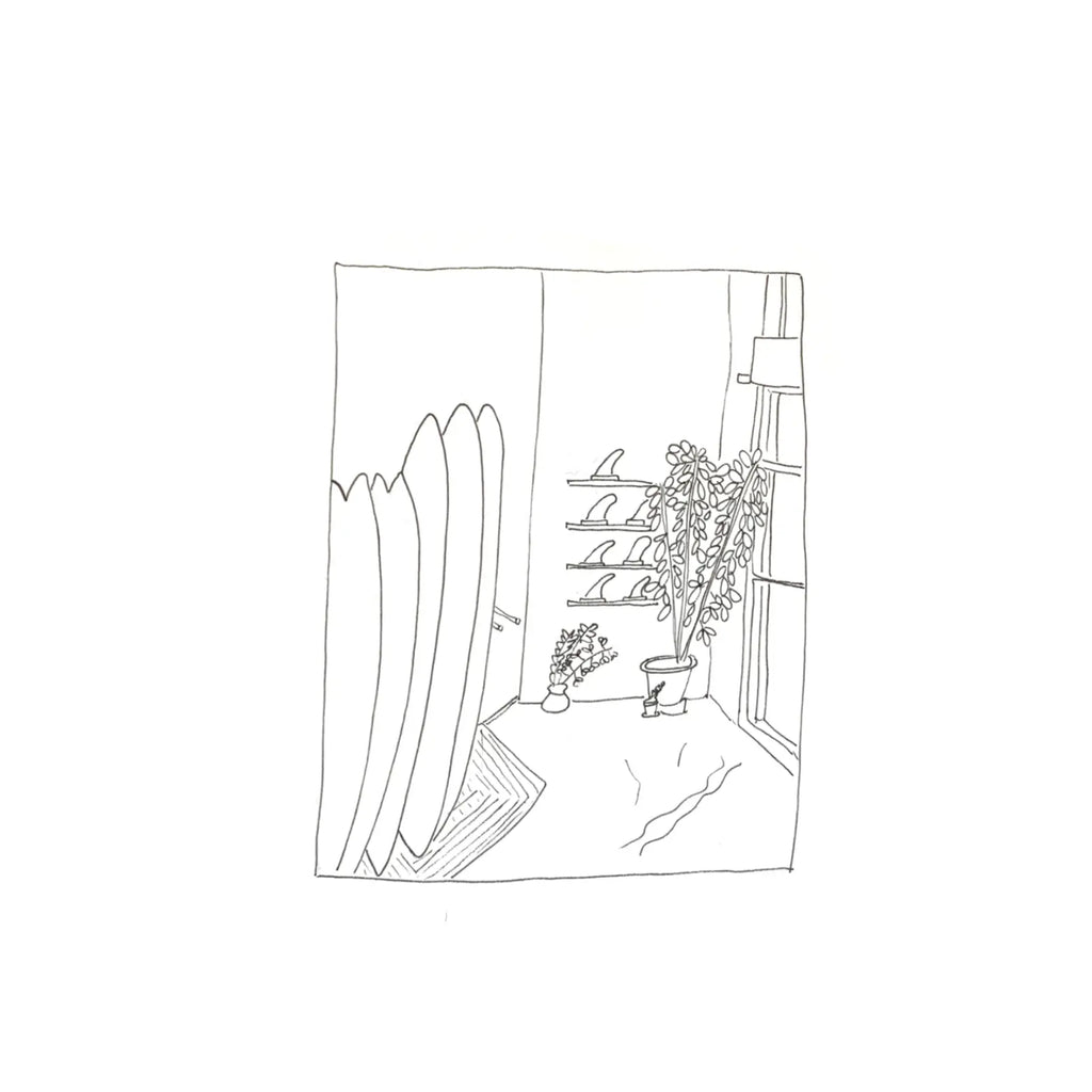 Frontera Surf Shop Illustration