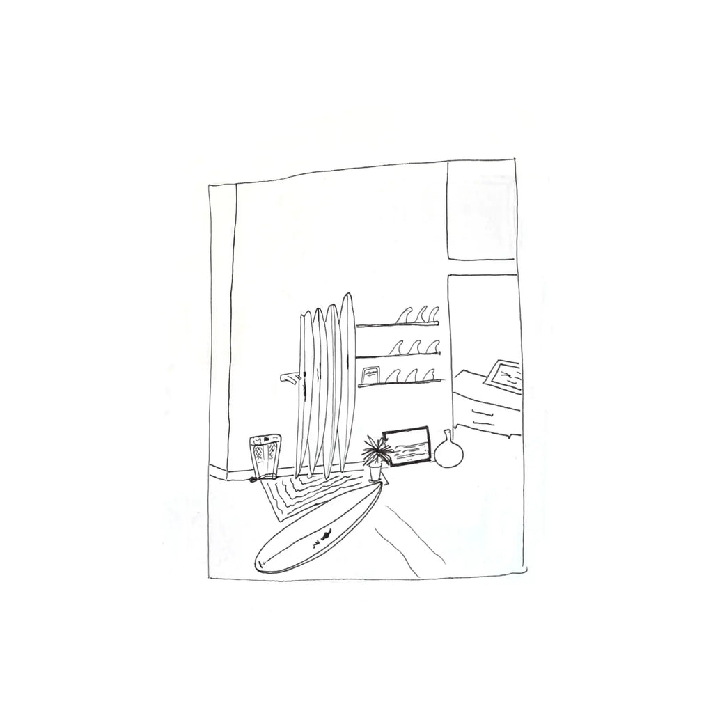 Frontera surf shop illustration