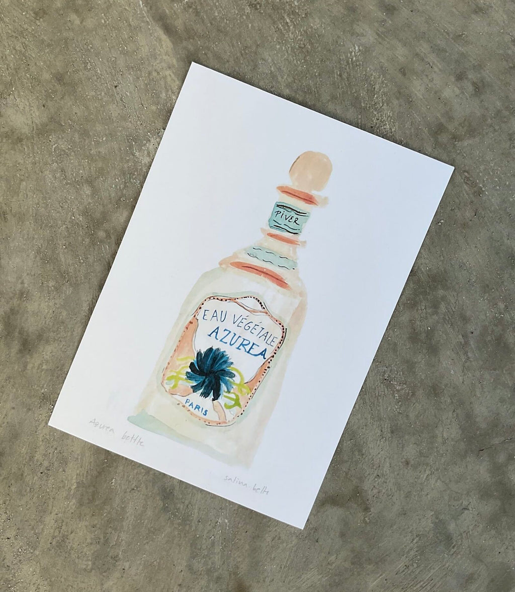 Azurea Bottle Print