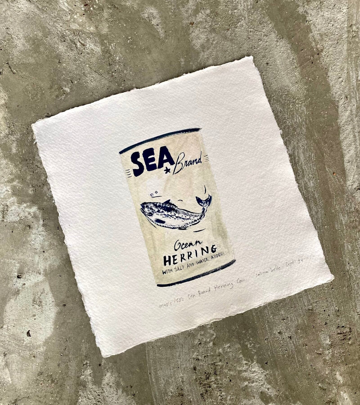 Sea Brand Herring Old Can Original Artwork